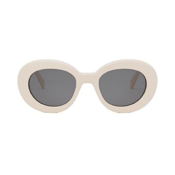 NEW CELINE SUNGLASSES, WOMEN ROUND IVORY EYEWEAR CELINE CL40312U 25A main image 4